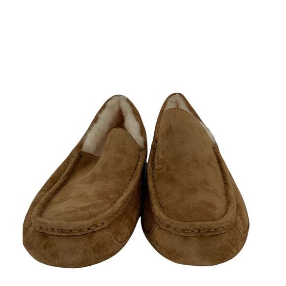 UGG Men's Ascot Brown Suede Wool Lining Moc Toe Moccasins Slippers Shoes 9 - Picture 7 of 12